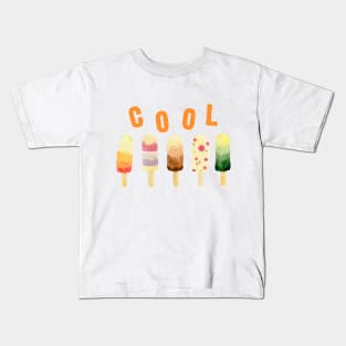 Ice Cream Watercolor Sketch Kids T-Shirt